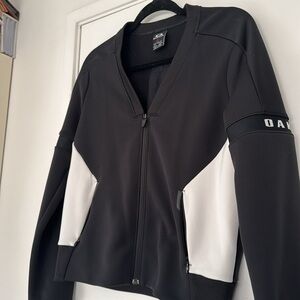 Oakley athletic black and white jacket size medium
